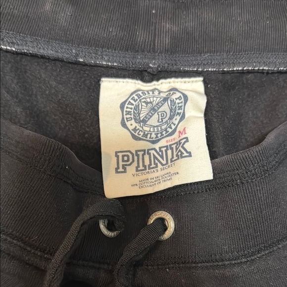 Victoria's Secret Black and Blue Capri Joggers with Adjustable Waistband - Picture 2 of 4